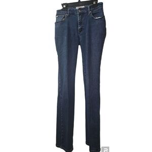 Pure Diva Denim Jeans Bootcut Dark Wash‎ Embroidered Pockets Classic Style